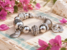 Zilverkleurige Metallook Armband