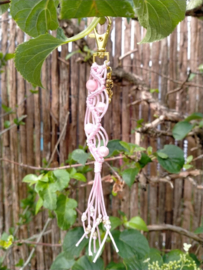 Roze macramé tashanger