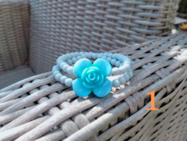 Bloemen armbanden 2 laags