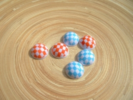 Stoere resin bal cabochon oranje 15 mm