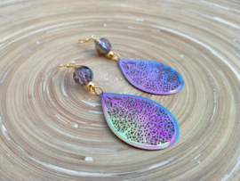 Filigraan oorbellen met gradiënt en multicolor Crystal kralen