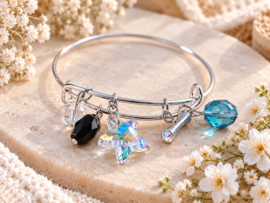 Blauwe AB Charm Bedelarmband