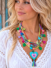 Bohemian ketting 4-laags - ibiza style kettingen