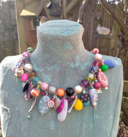 Parel Ibiza style ketting