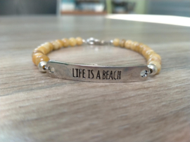 Heren armband van zachtgele Jade