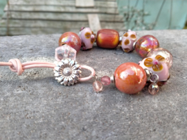 Armband met Kazuri en Lampwork kralen