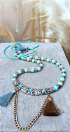 Bohemian glaskralen ketting