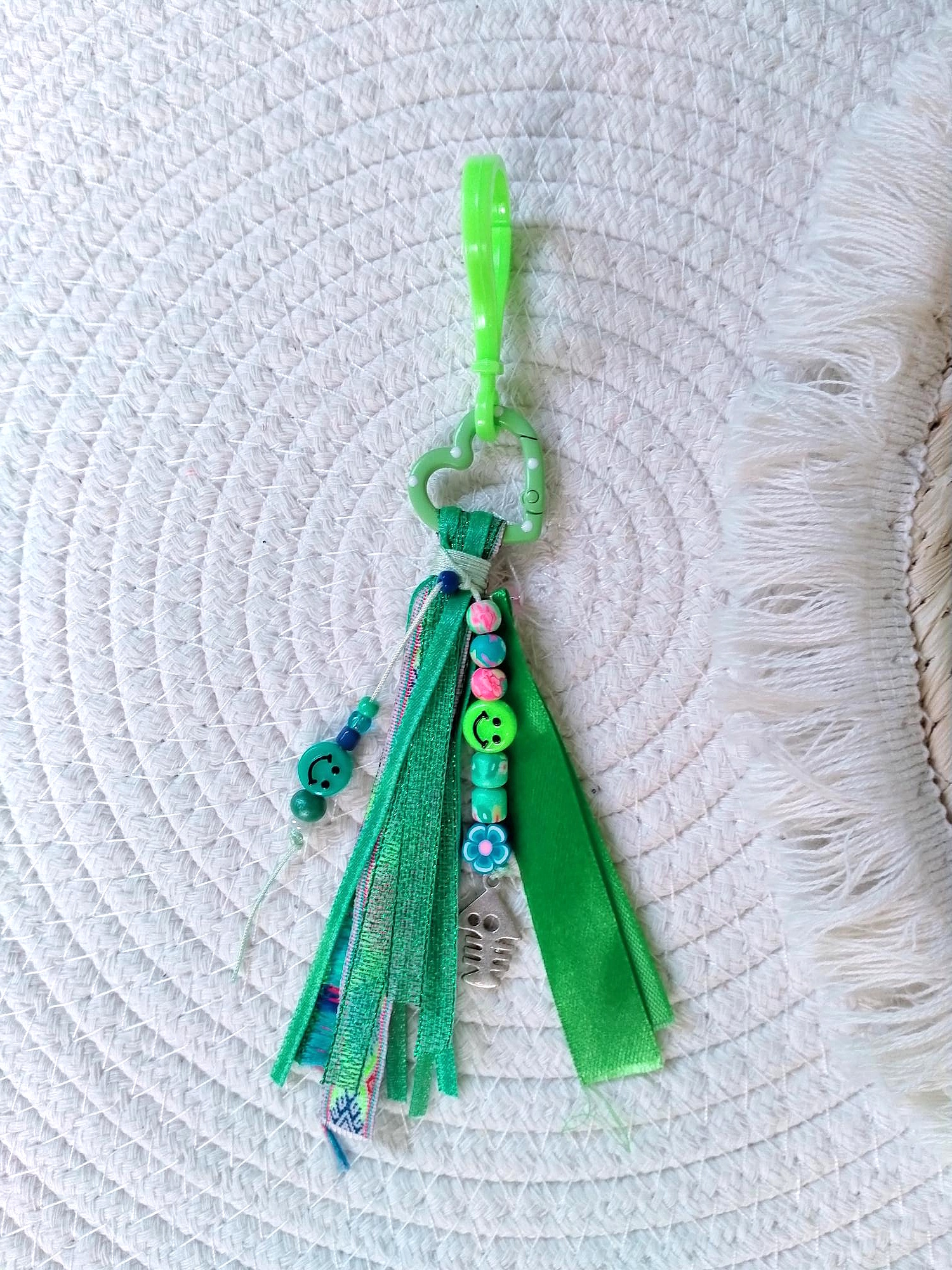 Tashanger of tassel in groene tinten