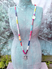 Lange Bohemian ketting met Hollandse molen hanger