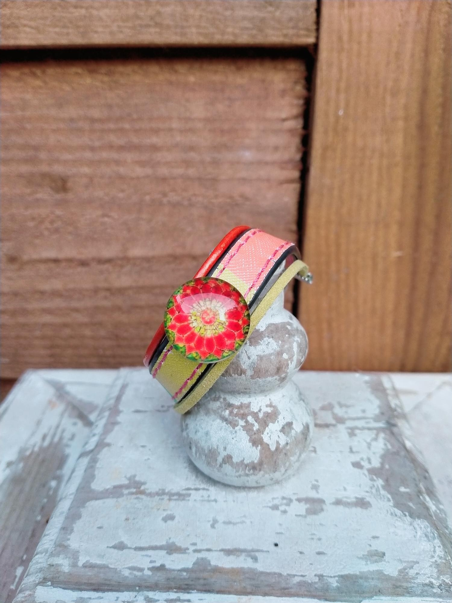 Retro cabochon armband