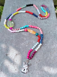Lange Bohemian ketting met Hollandse molen hanger