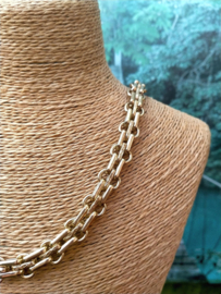 Goudkleurige anker herenketting