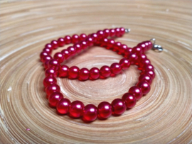 Rode glasparelketting