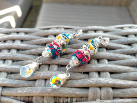 Brocante Oor stekers met preciosa druppel kralen