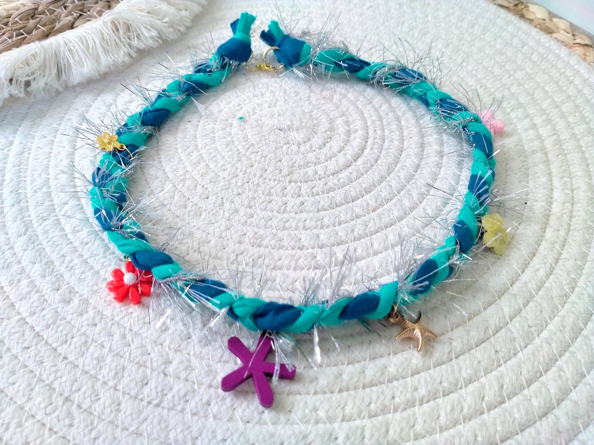 Marineblauw met turquoise Bandana