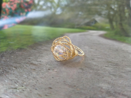 Goudkleurige Brass ring