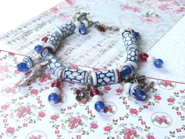 Delfts Blauwe Tube Armband