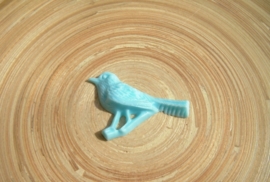 Cabochon Retro vogel blauw