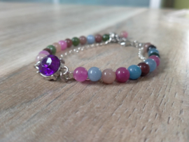 Pastel armband van toermalijn