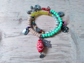 Wikkelarmband met Matroesjka met twee windingen