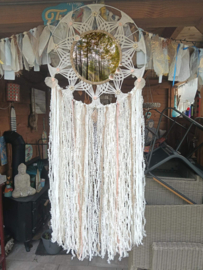 Dromenvanger naturel en abrikoos met spiegel - Maat XXL