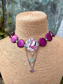 Vlinder schelpkralen ketting