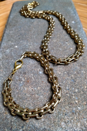 Goudkleurige anker schakelarmband
