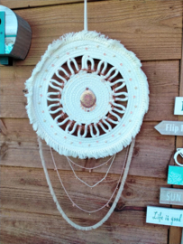 Ecru Shamballa dromenvanger in maat L
