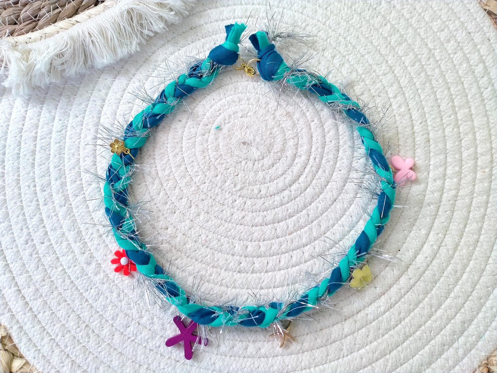 Marineblauw met turquoise Bandana