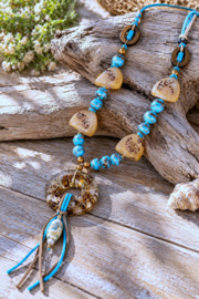 Lange Boho Lampwork ketting
