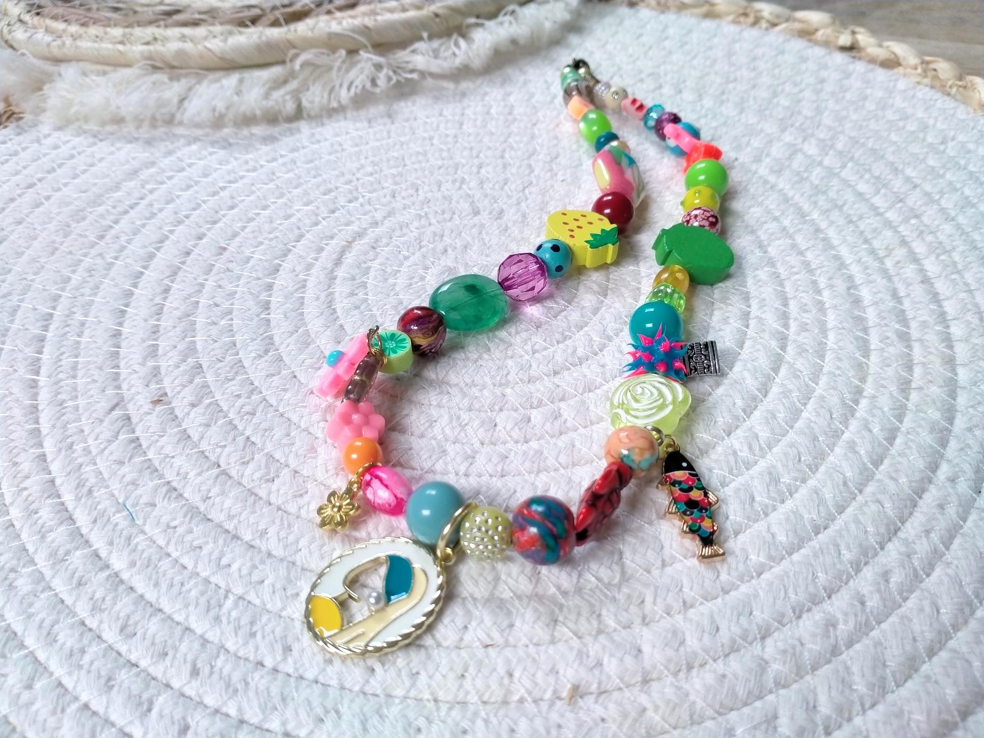 Korte Ibiza ketting met Meisje van Vermeer hanger
