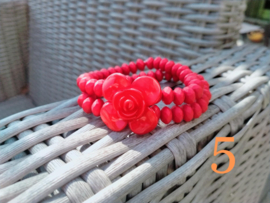 Bloemen armbanden 2 laags