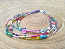 Workshop 3 rijen rocailles ketting €25,-