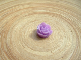 Resin cabochon roosje  lila 11 mm