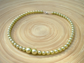 Glasparel ketting lichtgroen