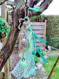 Mintgroene tashanger/tassel