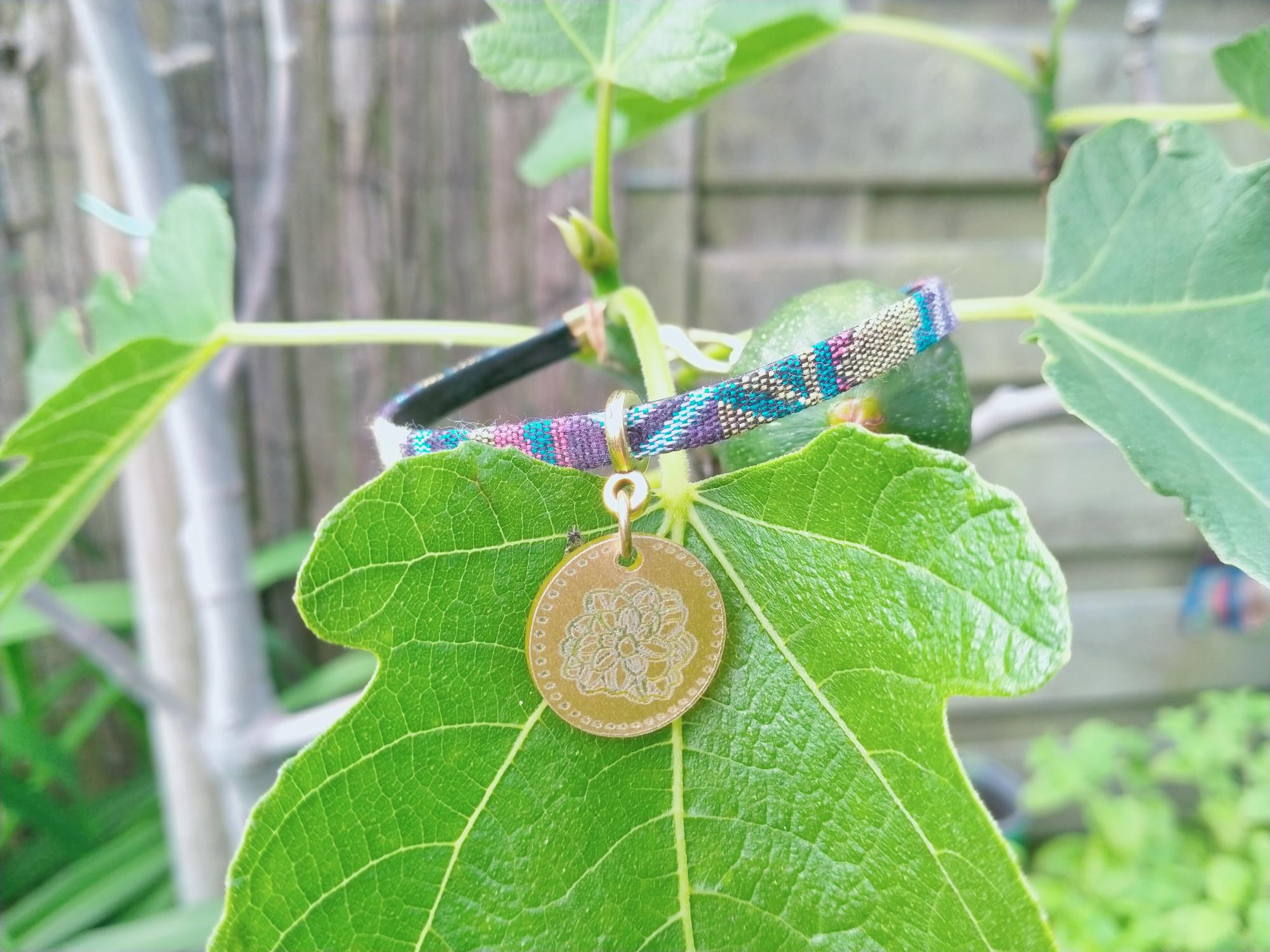 Fijn heren armbandje van Aztec lint