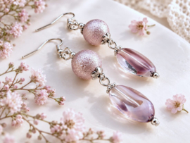 Roze Stardust Oorbellen