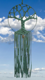 Groene dromenvanger tree of life.  Lengte 86 cm. Maat L