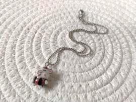 Kinder ketting met keramiek varkentje