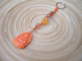 Boeddha tas/sleutelhanger oranje