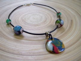 Ketting met Fimo-en Millefiori