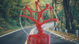 Dromenvanger tree of life tomatenrood en old roze. Maat M