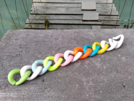 Multi colors schakel armband