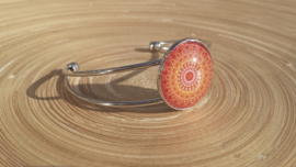 Bangle armband, afbeelding oranje mandela