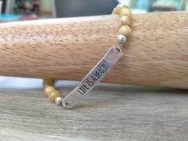Heren armband van zachtgele Jade