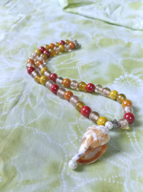 Glasparel ketting Florida Fighting conch schelp