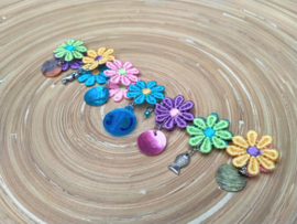 Hippie bloemen Choker in vrolijke kleuren