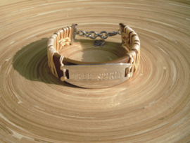 Cognac bruine imitatie leren armband