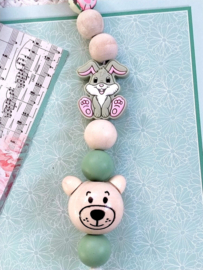 Zachtgroen naturel speenkoord